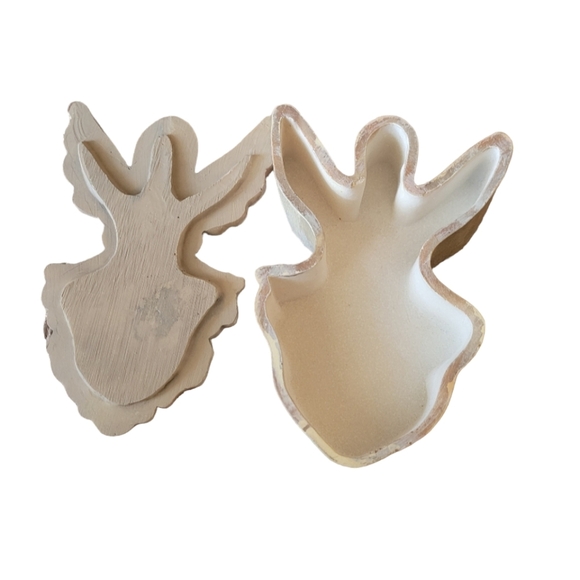 Polystone 3 Dimensional Angel Trinket Box - Picture 4 of 5